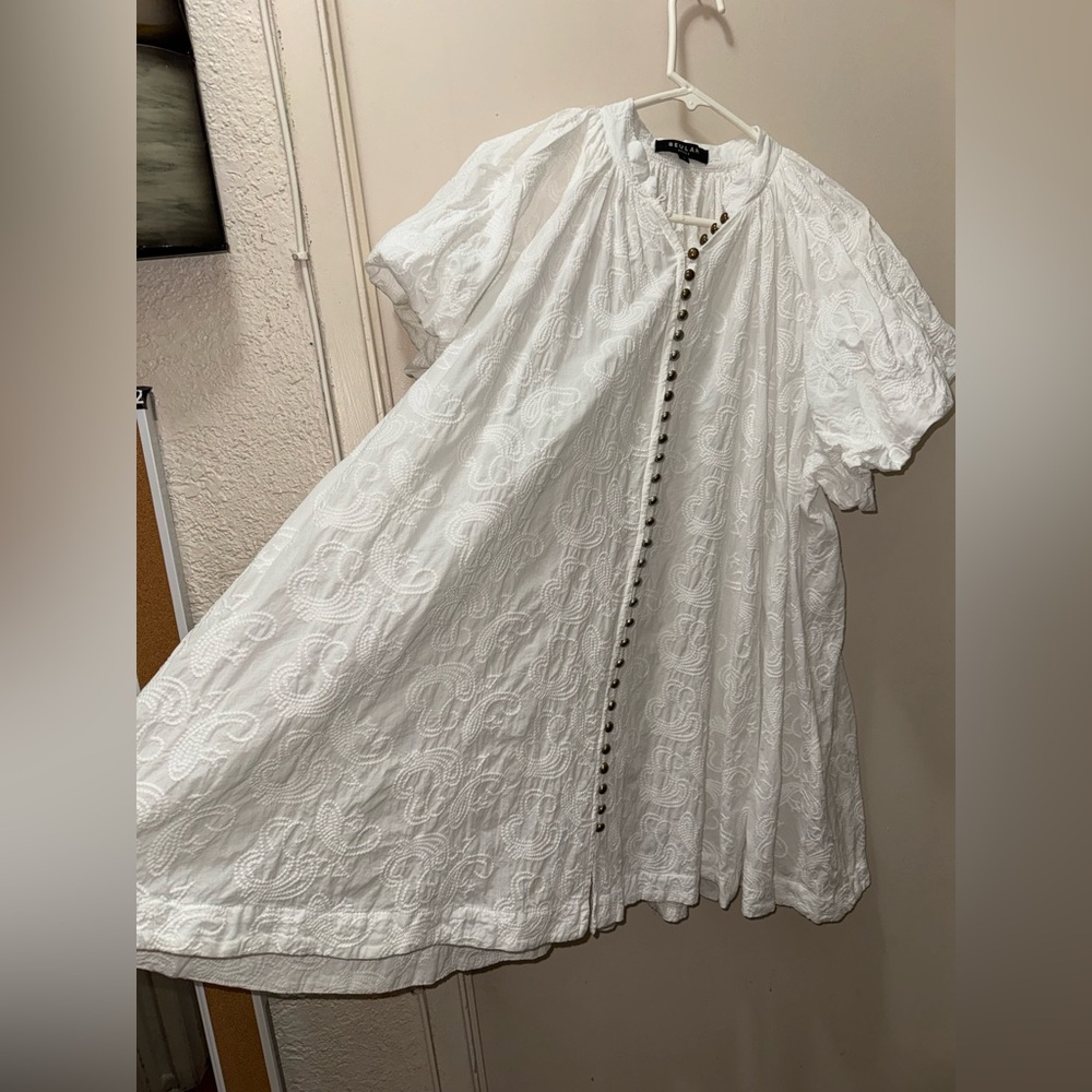 Beulah styles White Button-Down Blouse - image 3